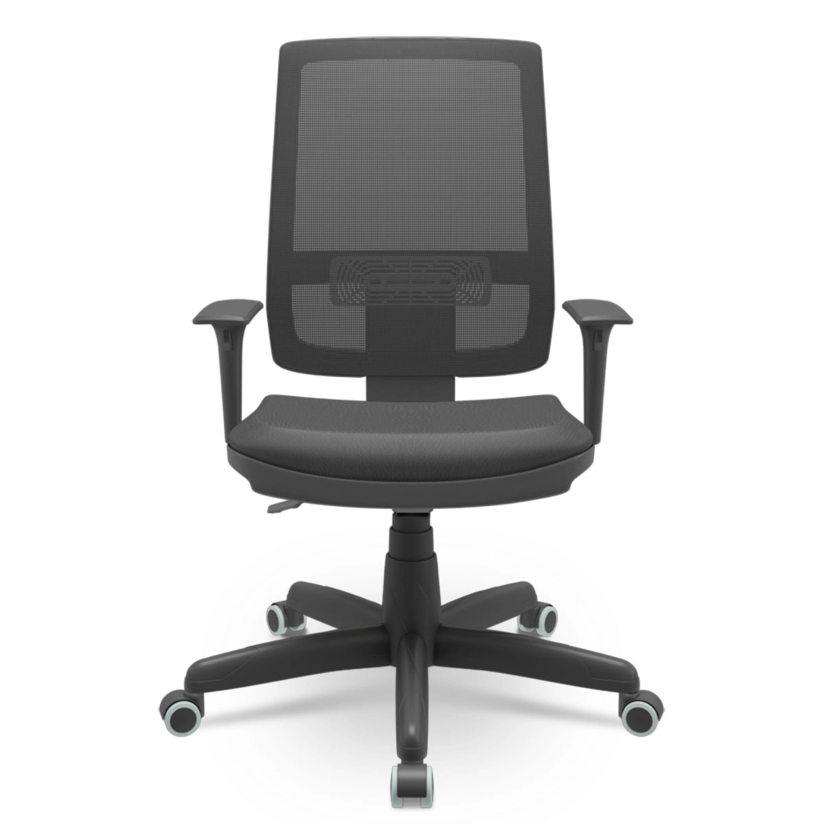 Cadeira Escritório Ergonômica Brizza Presidente NR17 Vinil Cor:Preto
