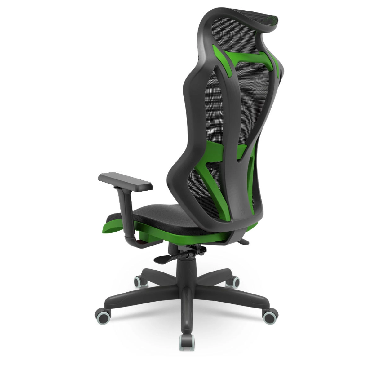 Cadeira Gamer Vizion DZ Encosto p/ Cabeça NR17 Giratória Cor:Preto com Verde