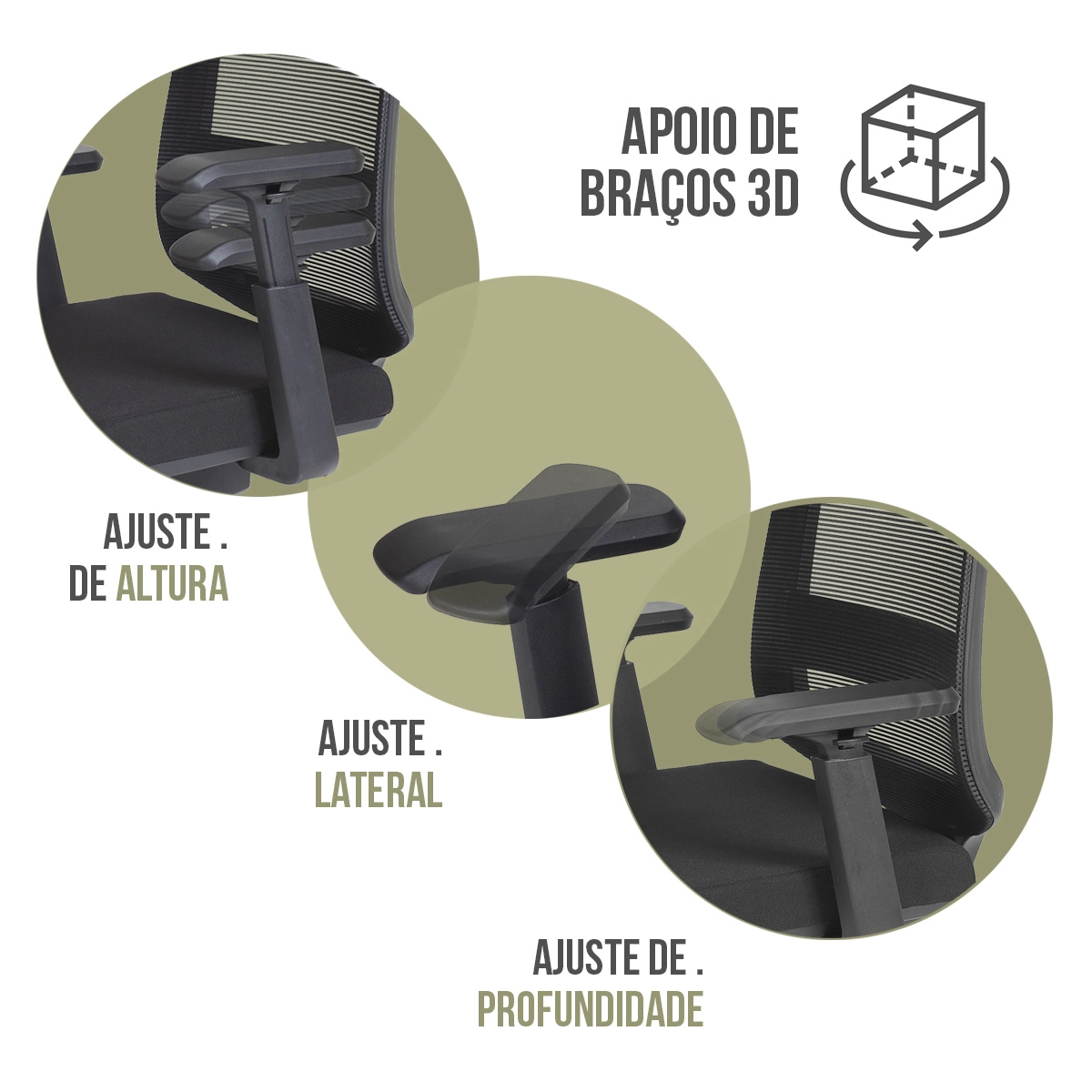 Cadeira de Escritório Diretor NR17 Ergonômica Reclinável Cor:Preto