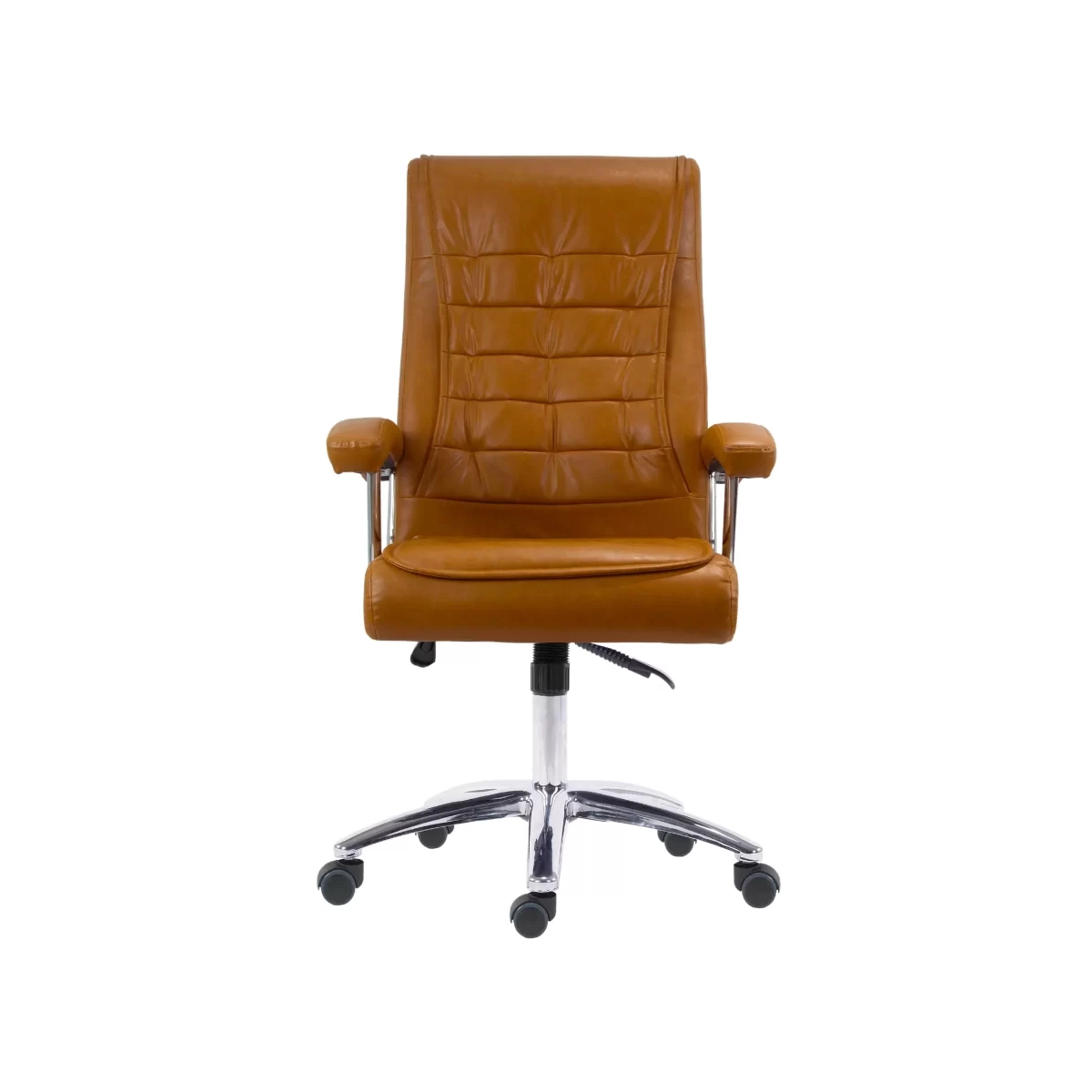 Cadeira Califórnia Ergonômica Couro Ecológico Com Regulagem Cor:Caramelo