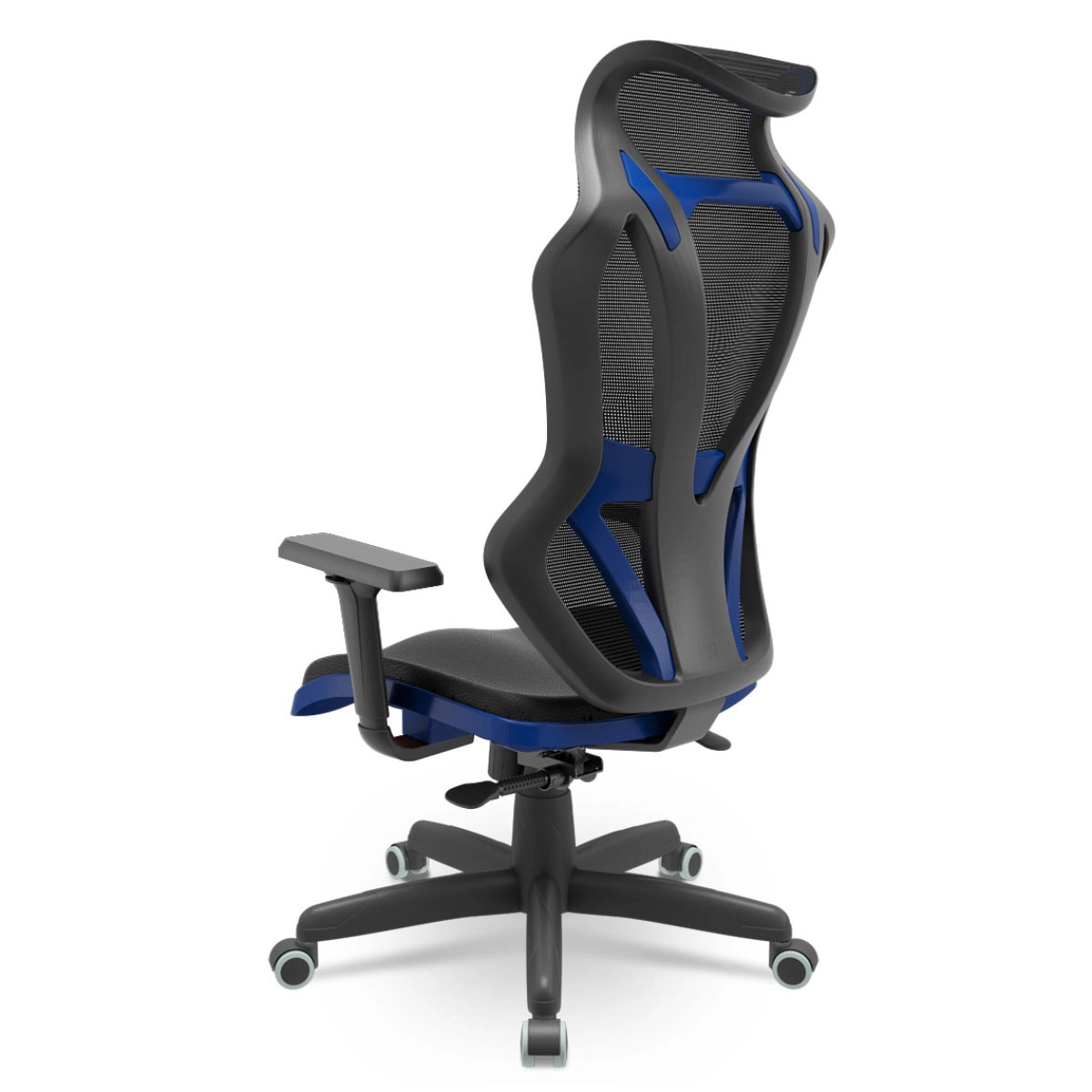 Cadeira Gamer Vizion DZ Encosto p/ Cabeça NR17 Giratória Cor:Preto com Azul