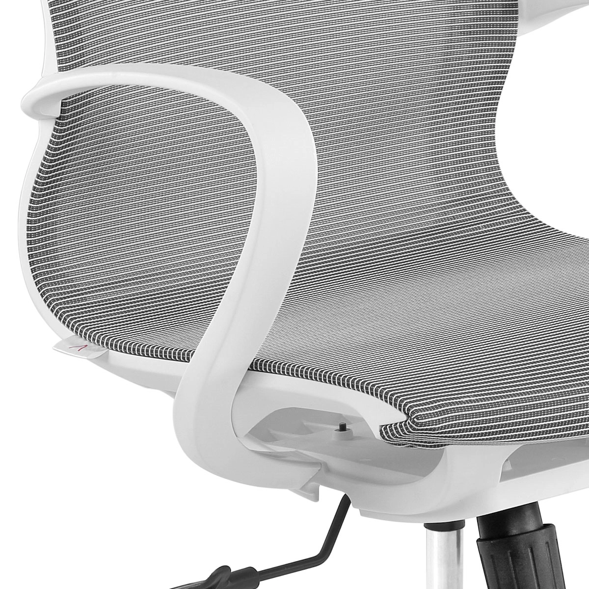 Cadeira de Ecritório Branca Âgora Tecido Flutuante F5 Office Cor:Branco com Cinza