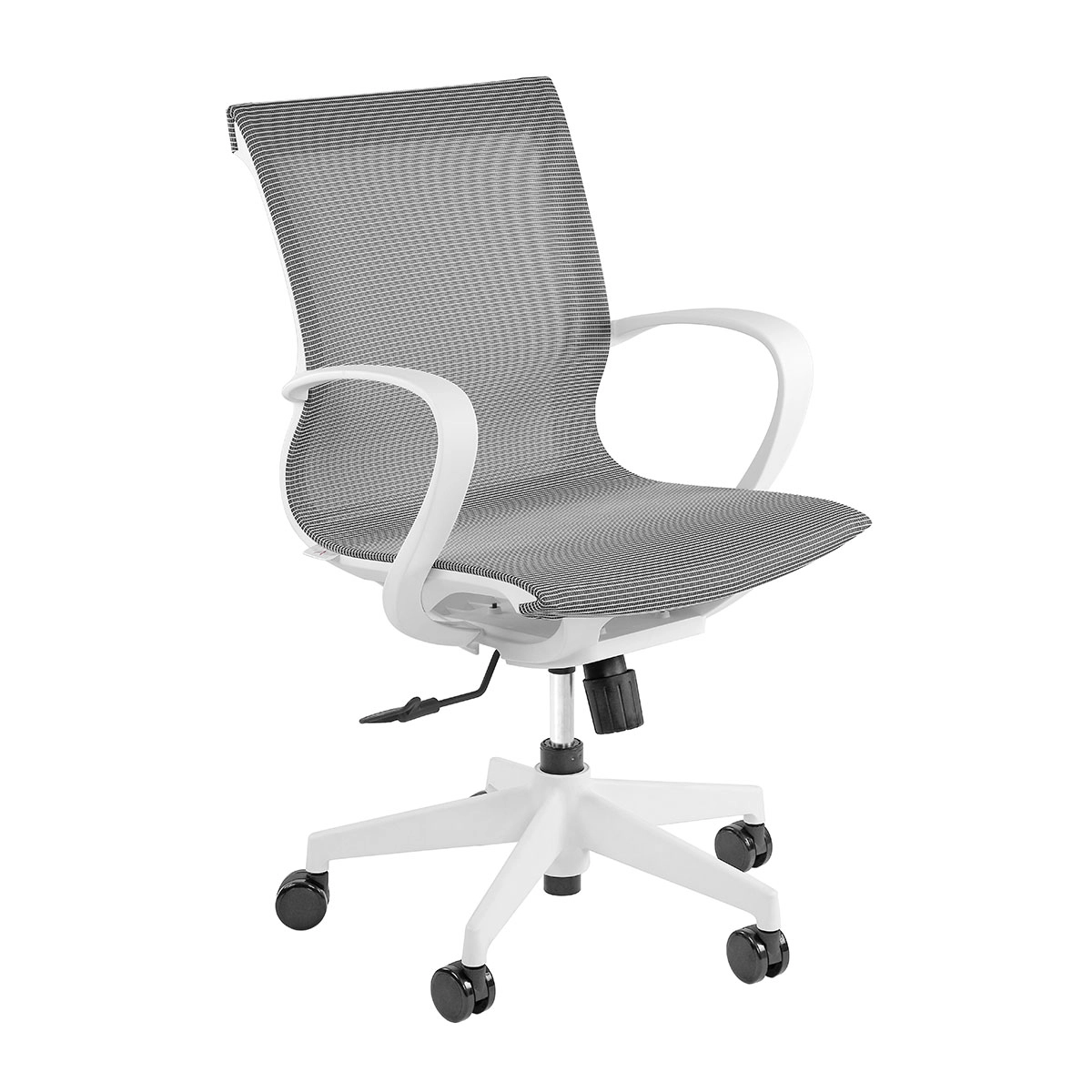 Cadeira de Ecritório Branca Âgora Tecido Flutuante F5 Office Cor:Branco com Cinza