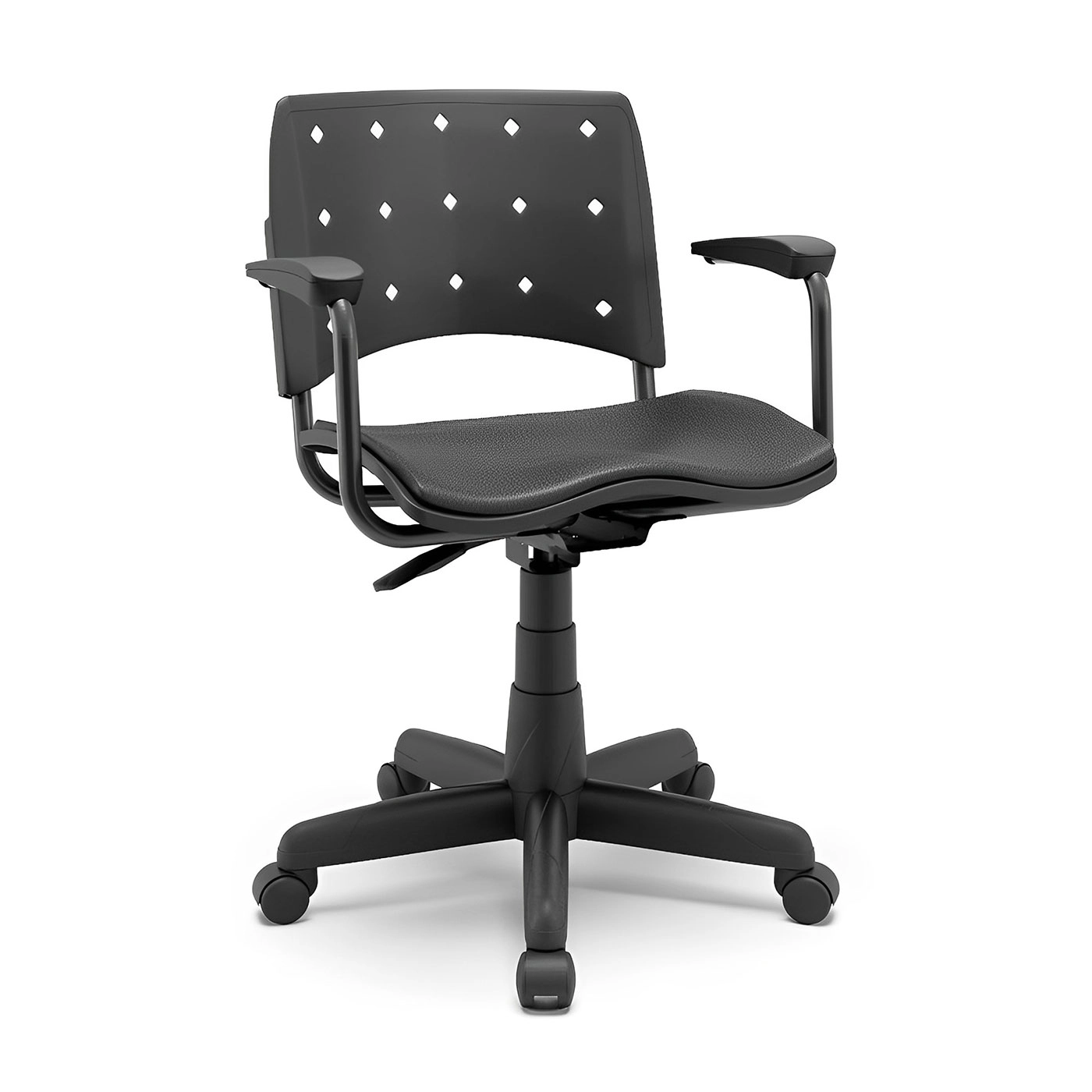 Cadeira p/ Escritório Ergonômica NR17 Ergoplax Secretária Cor:Preto