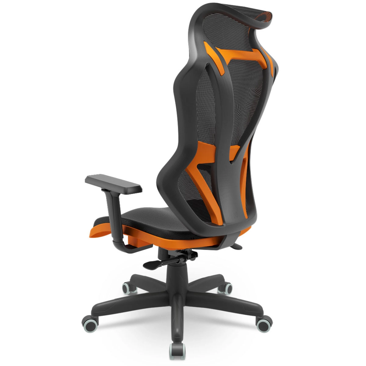 Cadeira Gamer Vizion DZ Encosto p/ Cabeça NR17 Giratória Cor:Preto com Laranja