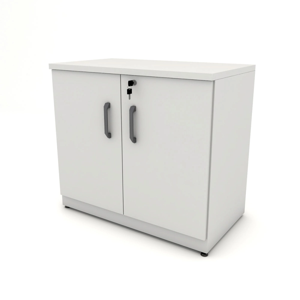Armário Baixo para Escritório Corporativo 80cm F5 Office Cor:Cinza