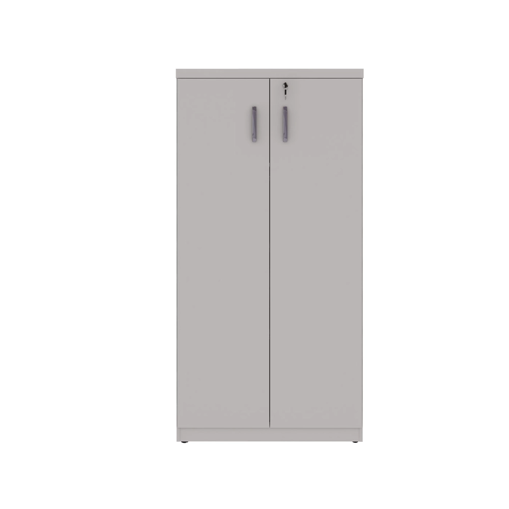 Armário Escritório 80cm x 161,5cm 2 Portas 3 Prateleiras F5 Cor:Cinza