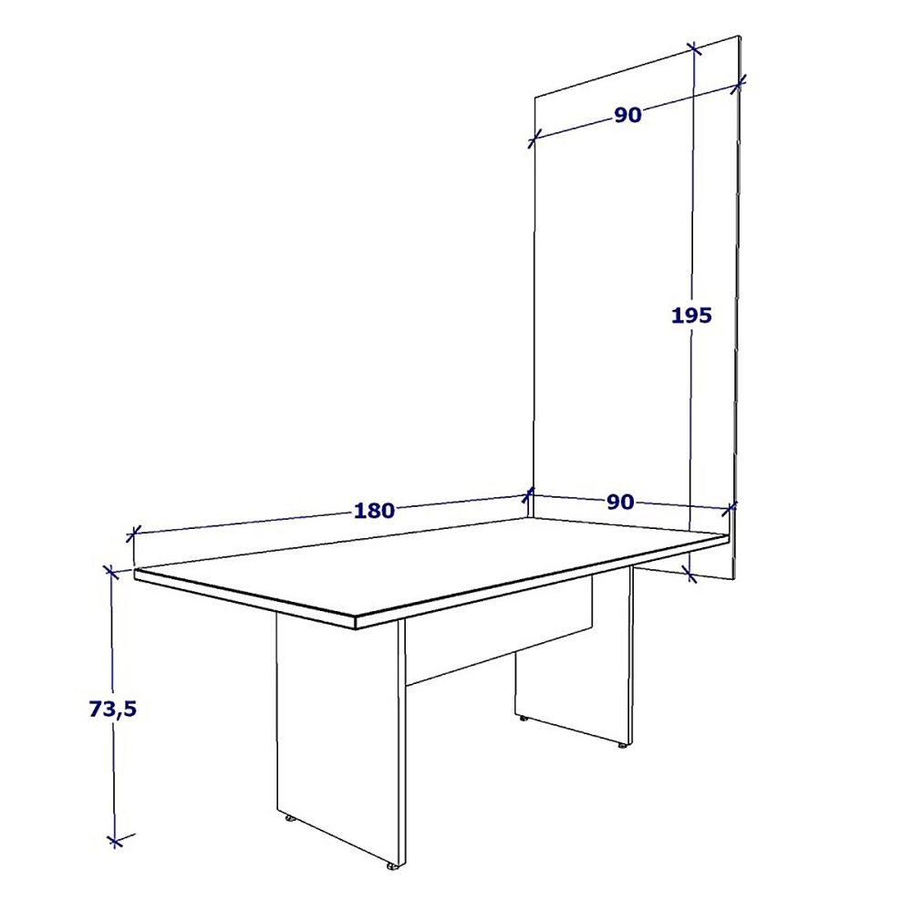 Conjunto Sala de Reunião Mesa 1,80m Mac Branco Painel TV F5 Cor:Macadâmia Com Branco