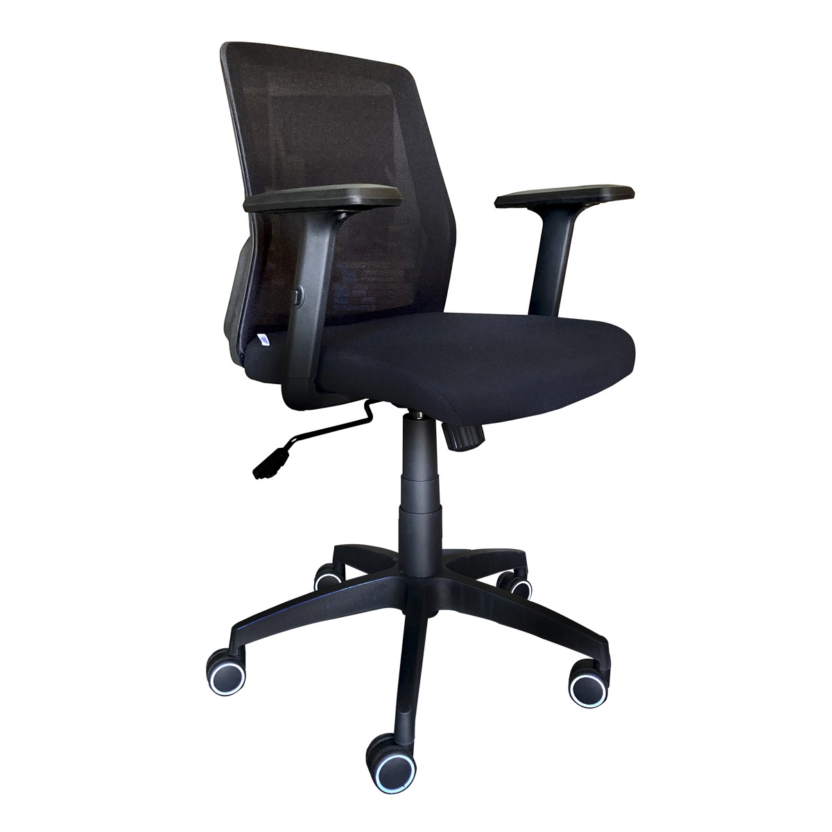 Cadeira De Escritório Ergonômica Preta com Encosto em Nylon Cor:Preto