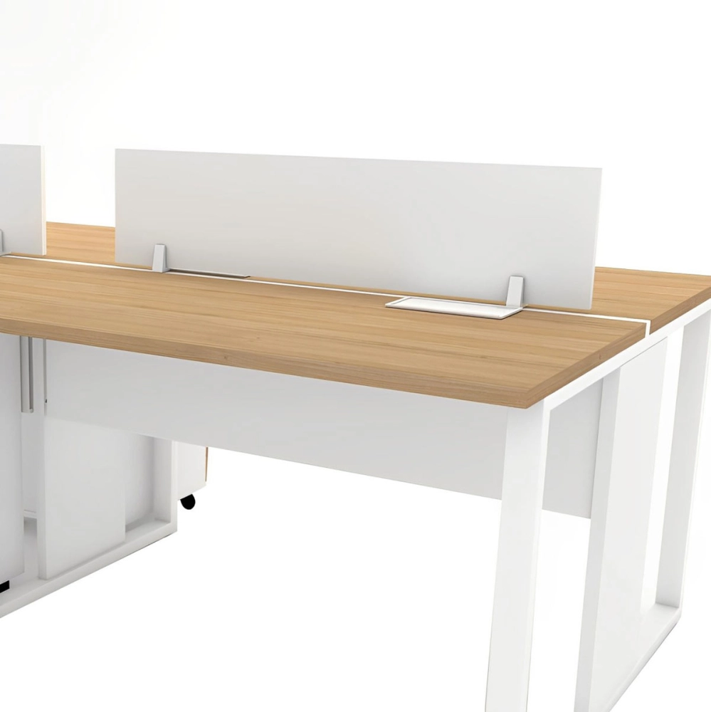 Divisória 110cm para Mesa de Trabalho Branco F5 Cor:Branco