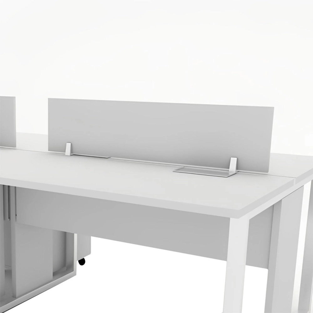 Divisória 110cm para Mesa de Trabalho Cinza F5 Cor:Cinza