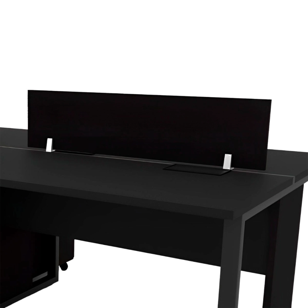 Divisória 110cm para Mesa de Trabalho Preto F5 Cor:Preto