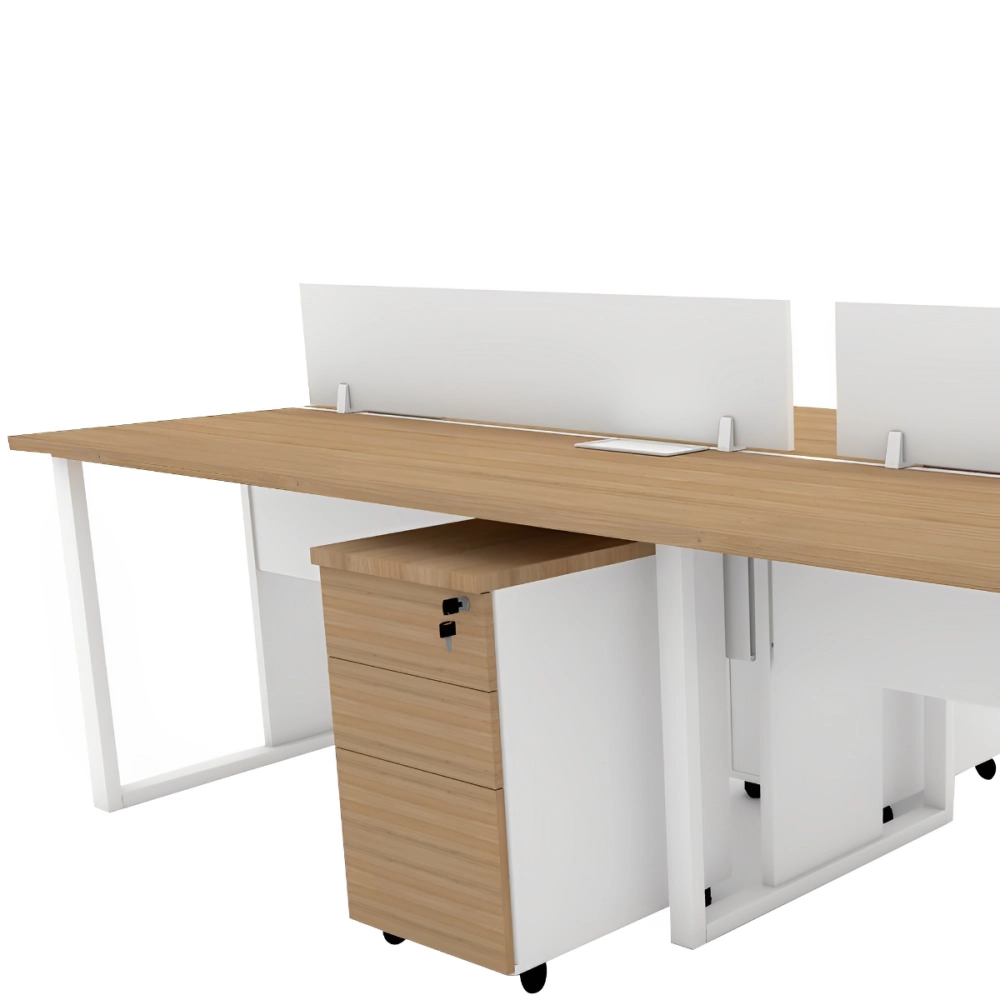 Divisória 125cm para Mesa de Trabalho Branco F5 Cor:Branco