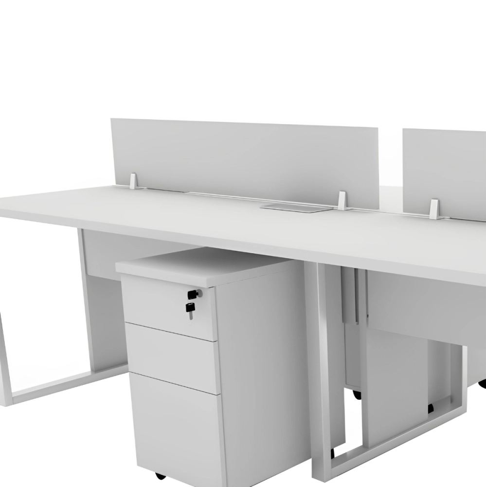 Divisória 125cm para Mesa de Trabalho Cinza F5 Cor:Cinza