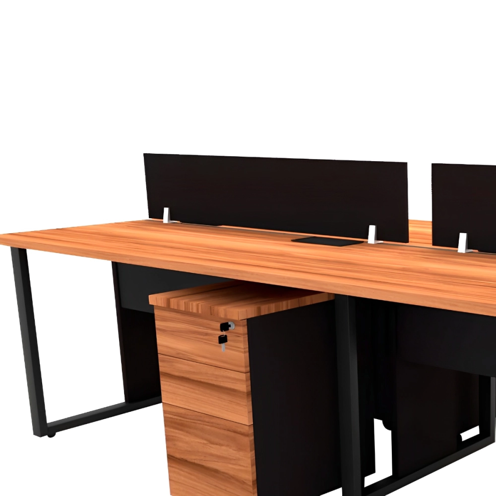 Divisória 125cm para Mesa de Trabalho Preto F5 Cor:Preto