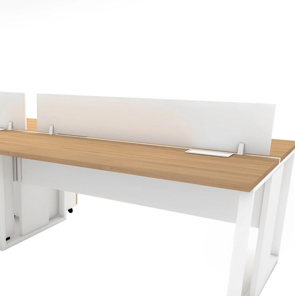 Divisória 140cm para Mesa de Trabalho Branco F5 Cor:Branco