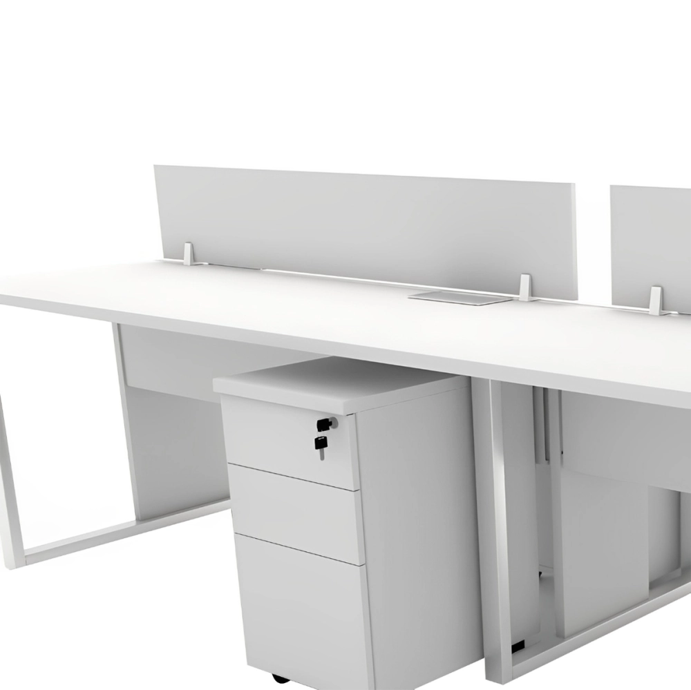 Divisória 140cm para Mesa de Trabalho Cinza F5 Cor:Cinza