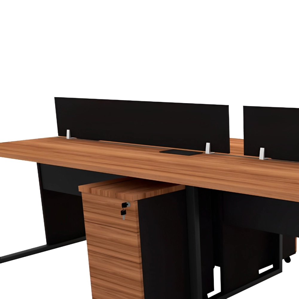 Divisória 140cm para Mesa de Trabalho Preto F5 Cor:Preto