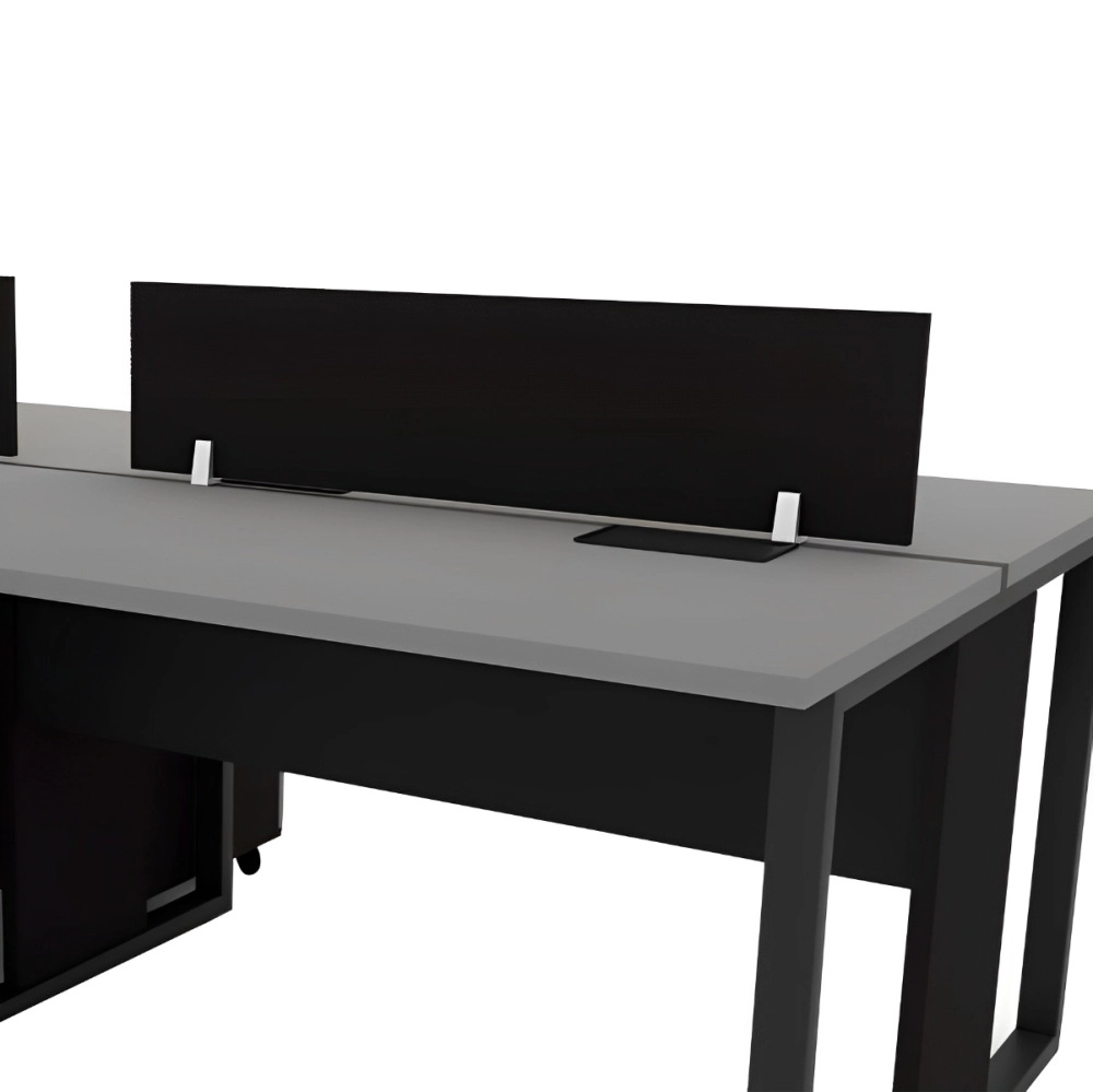Divisória 90cm para Mesa de Trabalho Preto F5 Cor:Preto
