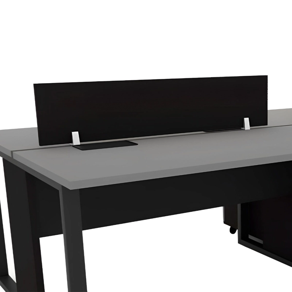 Divisória para Mesa de Escritório 80cm x 25cm Pr F5 Office Cor:Preto
