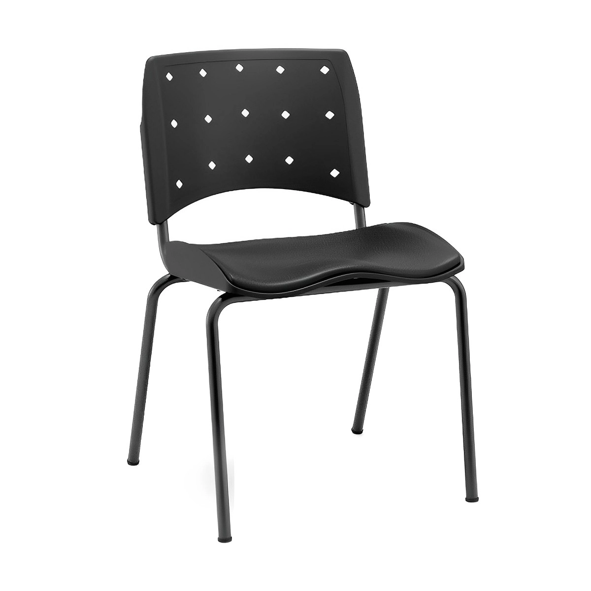 Cadeira Fixa p/ Escritório Ergonômica NR17 Ergoplax Cor:Preto