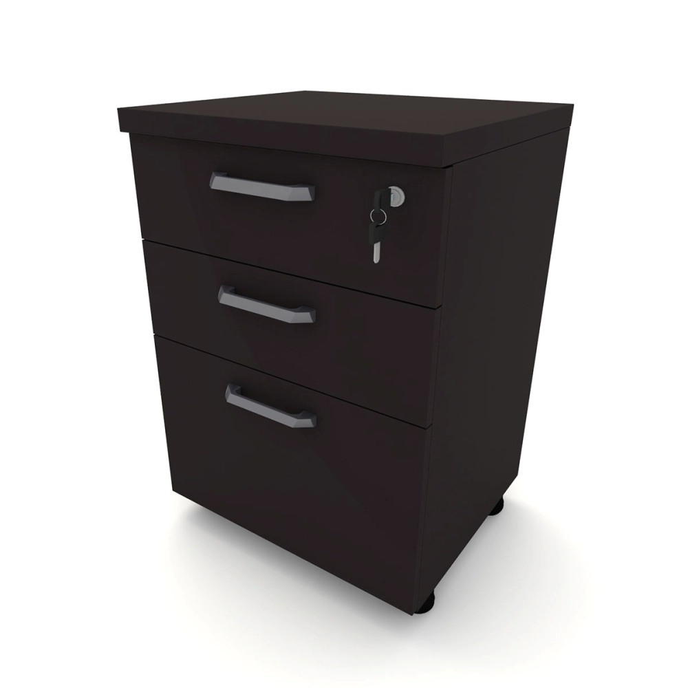 Escrivaninha 150cm x 60cm Gaveteiro 3 Gavetas Pés Metal F5 Cor:Preto