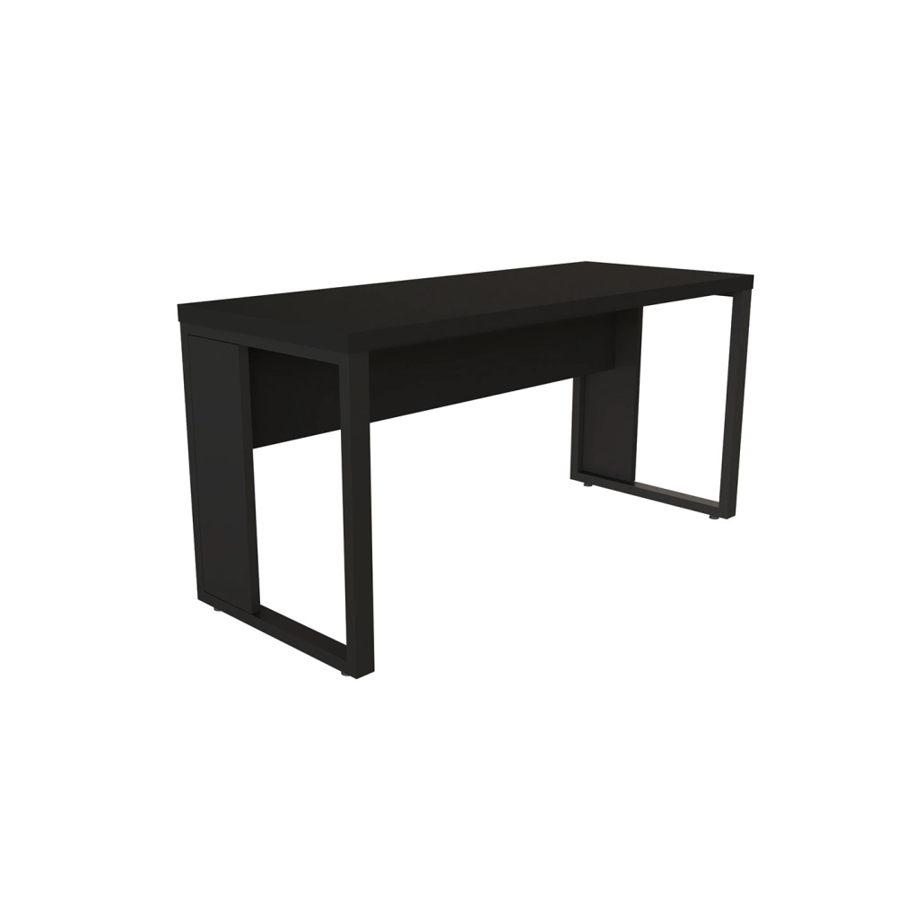 Escrivaninha 150cm x 60cm Gaveteiro 3 Gavetas Pés Metal F5 Cor:Preto