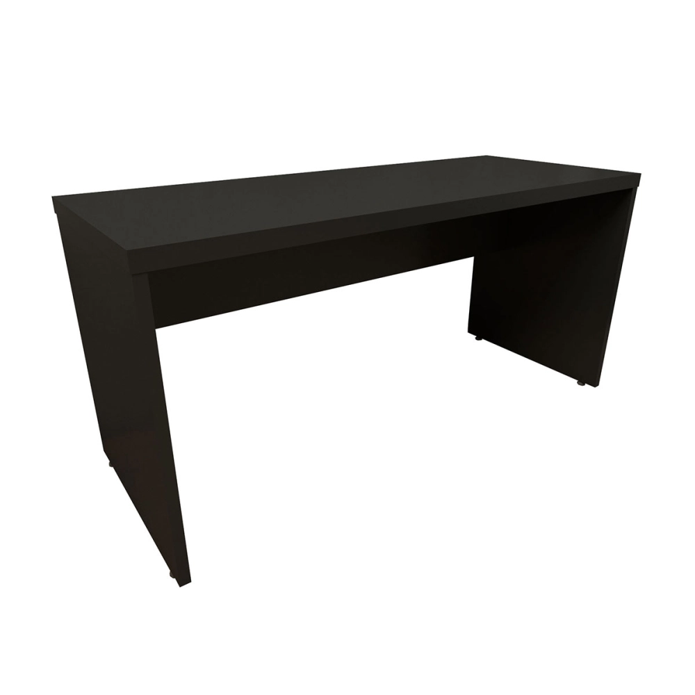 Escrivaninha Home Office 150cm Alto Padrão Tampo 40mm Cor:Preto