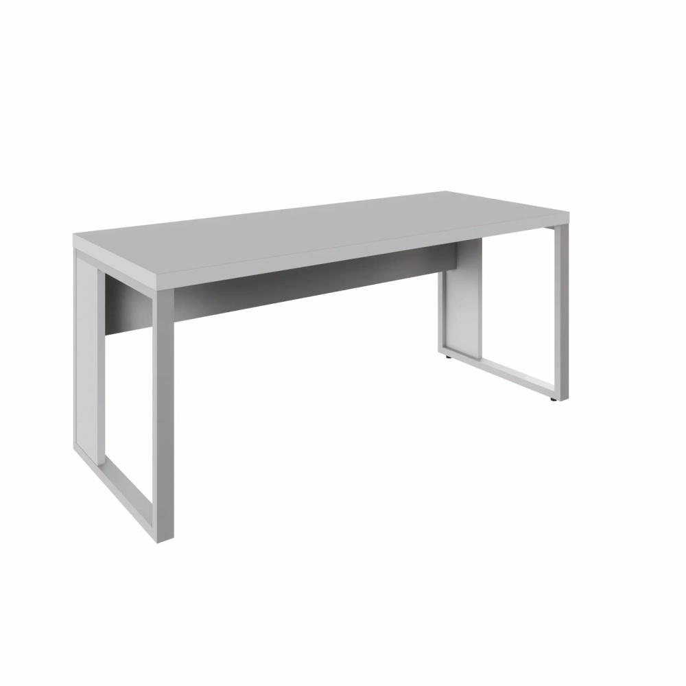 Escrivaninha Industrial Pés Metal 170 cm x 70 cm F5 Office Cor:Cinza Claro