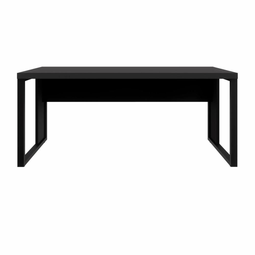 Escrivaninha Industrial Pés Metal 170 cm x 70 cm F5 Office Cor:Preto