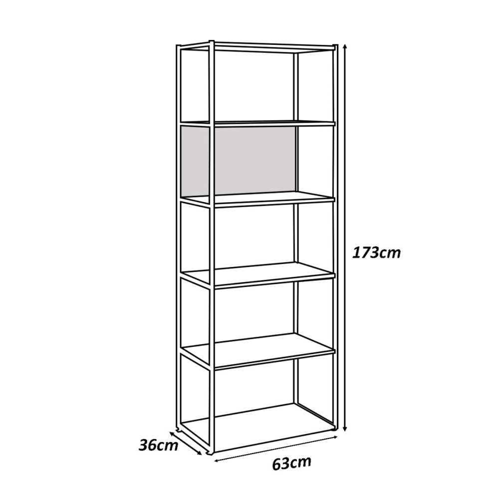 Estante Industrial 2 Torres Portas Prateleiras Metal Madeira Cor:Nogal com Preto