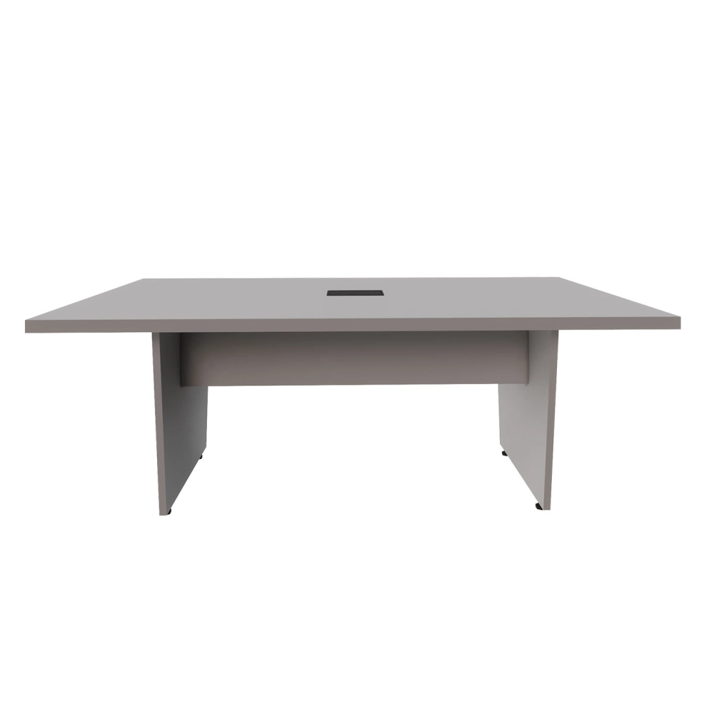 Mesa de Escritório 2,00m 1 CX de Tomada Pé Painel Angular F5 Cor:Cinza
