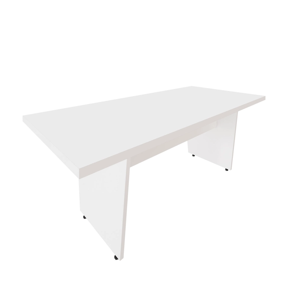 Mesa de Escritório 2,00m x 0,90m Pés Painel em V F5 Office Cor:Branco