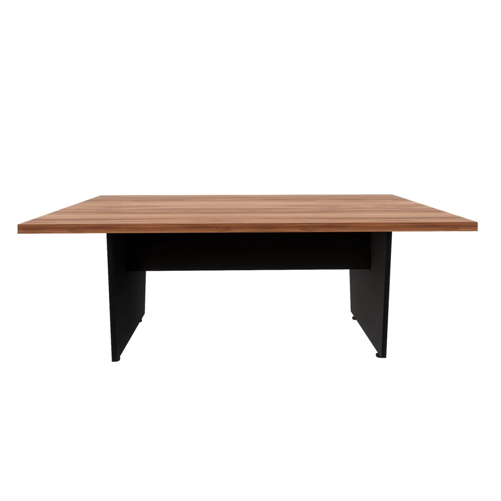 Mesa de Escritório 2,00m x 0,90m Pés Painel em V F5 Office Cor:Nogal com Preto