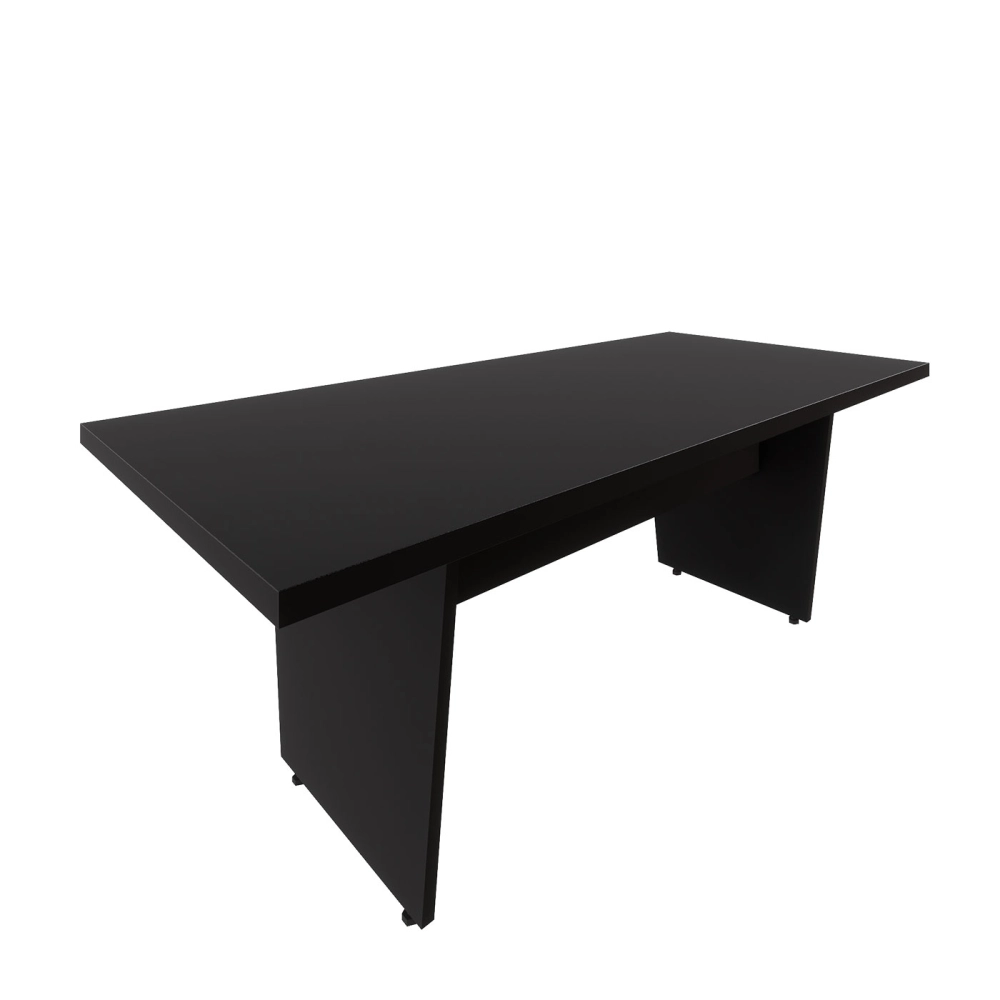 Mesa de Escritório 2,00m x 0,90m Pés Painel em V F5 Office Cor:Preto