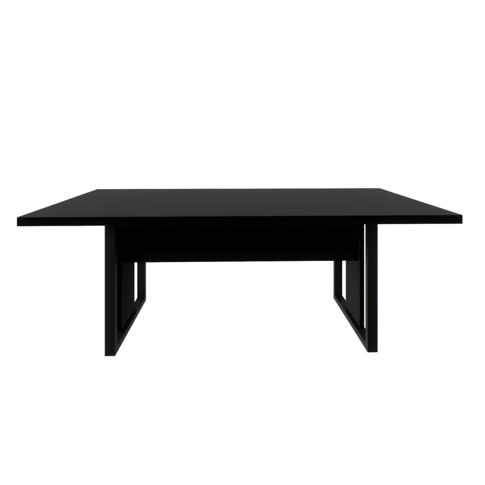 Mesa de Escritório Reunião 2,00m Pé Metal Quadro F5 Office Cor:Preto