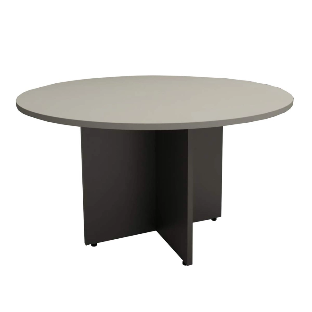 Mesa de Reunião Industrial CS Pre 1,30 m Com Pés Painel F5 Cor:Cinza Sagrado com Preto