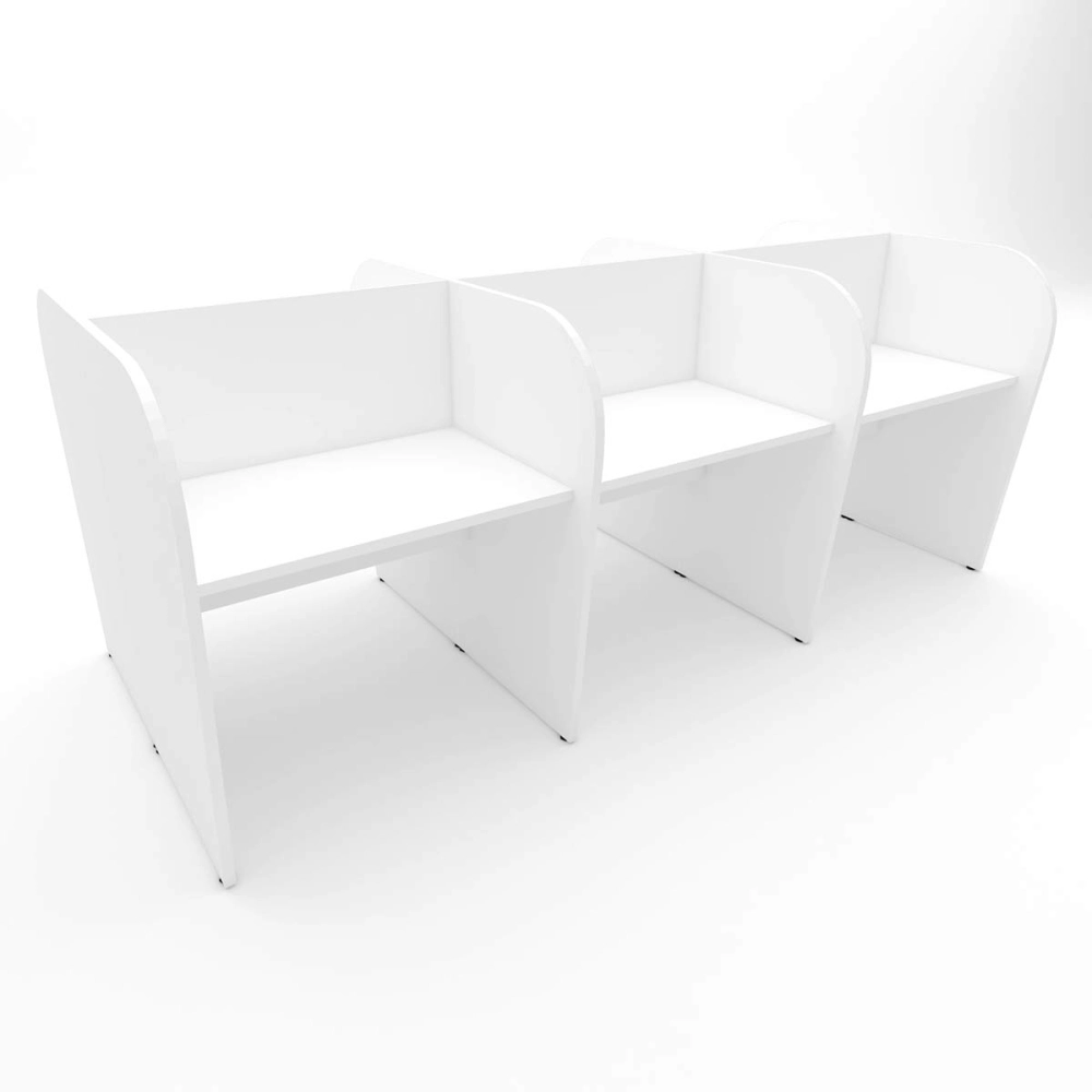 Mesa de Trabalho Atendimento para 6 Pessoas 2,80m Branco F5 Cor:Branco