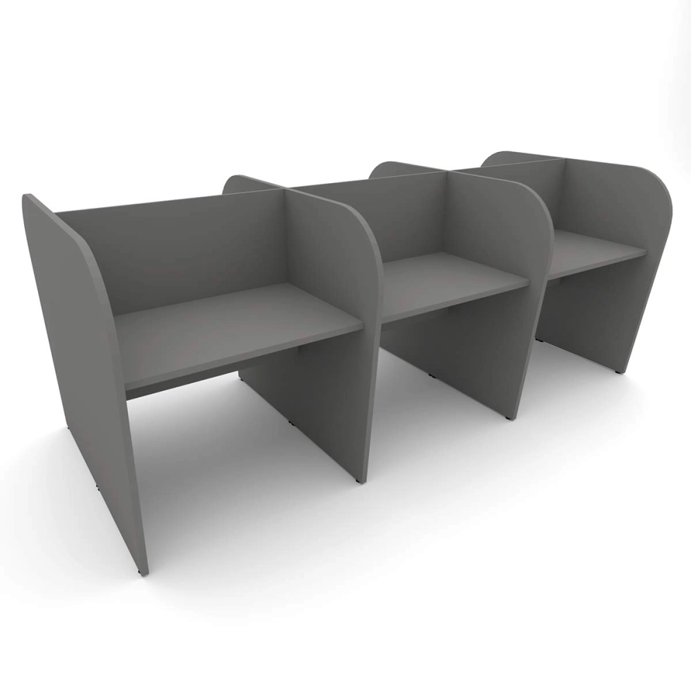 Mesa de Trabalho Atendimento para 6 Pessoas 2,80m CS F5 Cor:Cinza Sagrado
