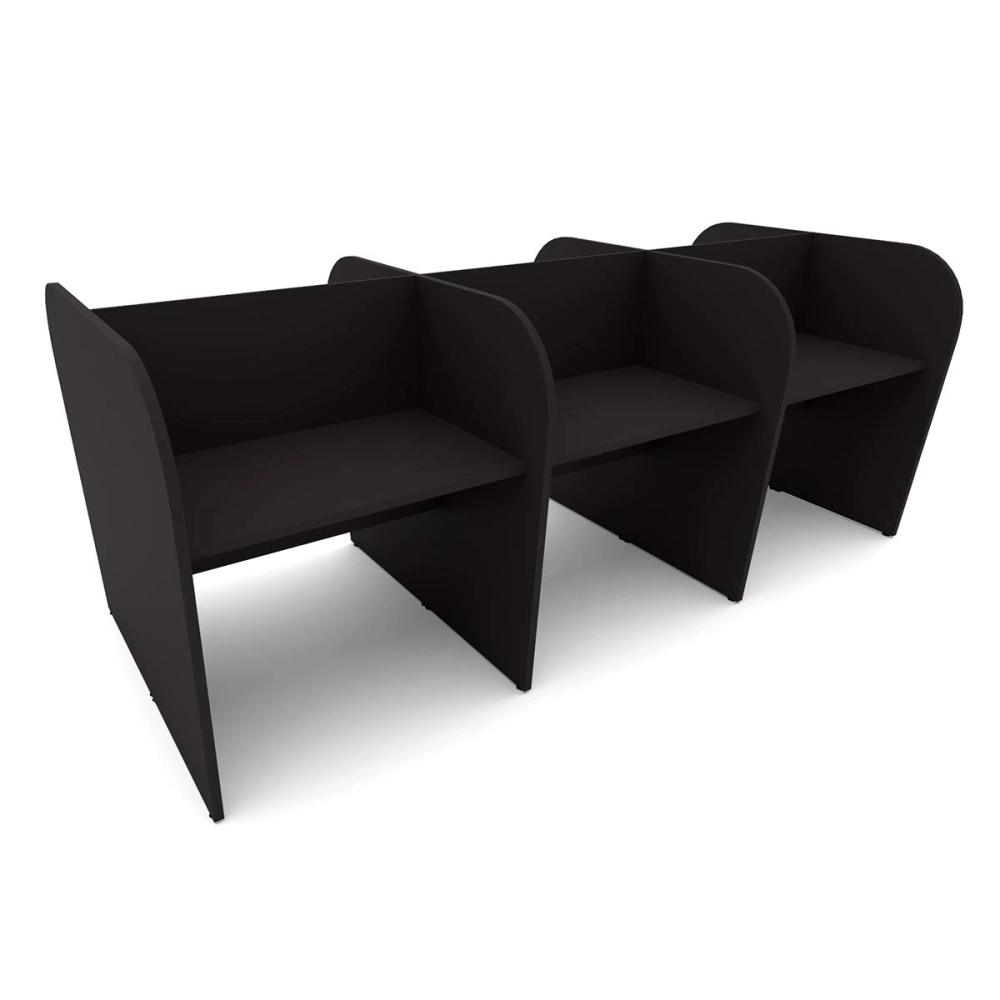 Mesa de Trabalho Atendimento para 6 Pessoas 2,80m Pre F5 Cor:Preto