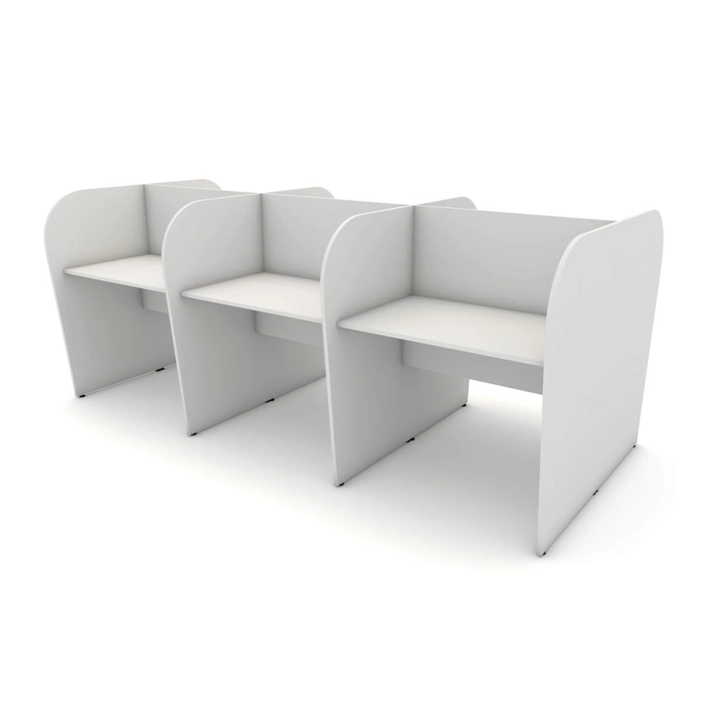 Mesa de Trabalho Call Center para 6 Pessoas 2,77m Cinza F5 Cor:Cinza