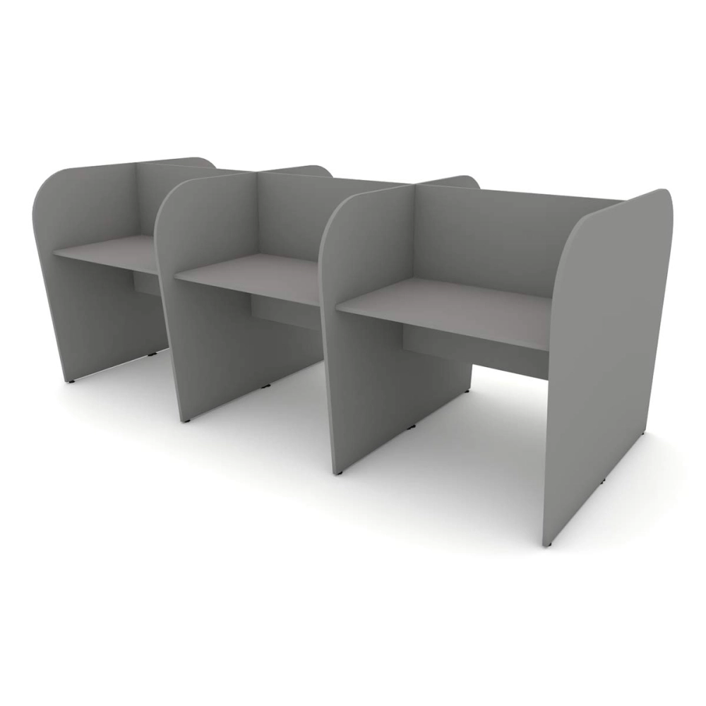 Mesa de Trabalho Call Center para 6 Pessoas 2,77m CS F5 Cor:Cinza Sagrado
