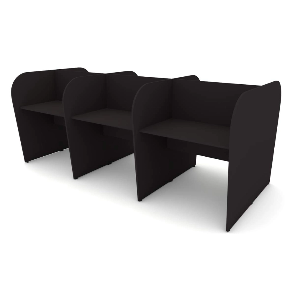 Mesa de Trabalho Call Center para 6 Pessoas 2,77m Pre F5 Cor:Preto