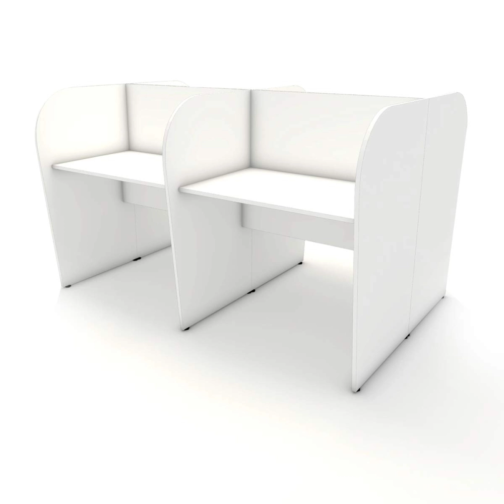 Mesa Dupla Atendimento Call Center 4 Pessoas 1,85m Br F5 Cor:Branco