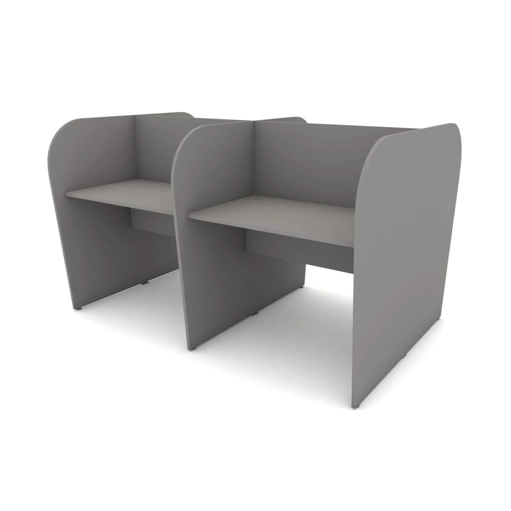 Mesa Dupla Atendimento Call Center 4 Pessoas 1,85m CS F5 Cor:Cinza Sagrado