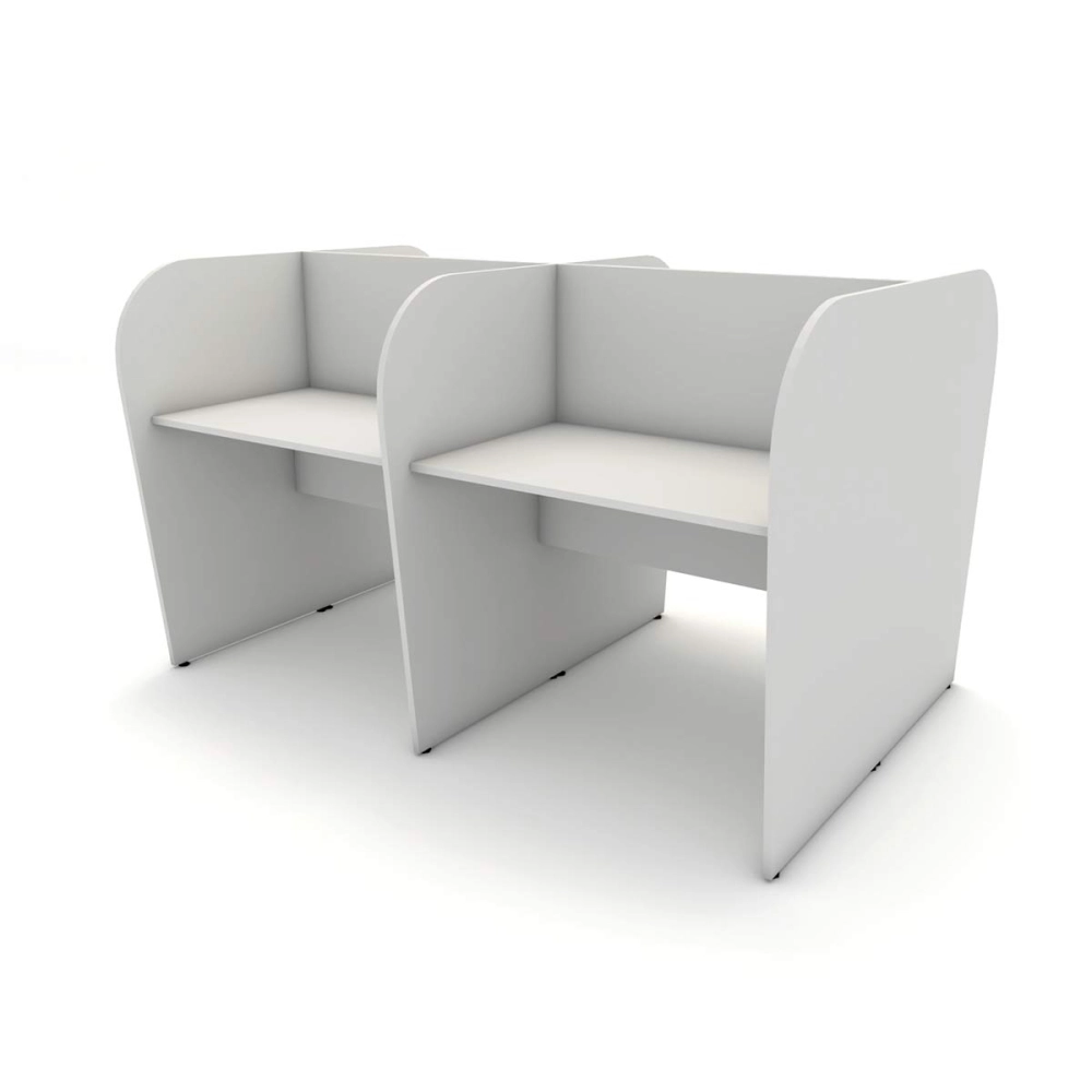 Mesa Dupla Atendimento Call Center 4 Pessoas 1,85m CZ F5 Cor:Cinza