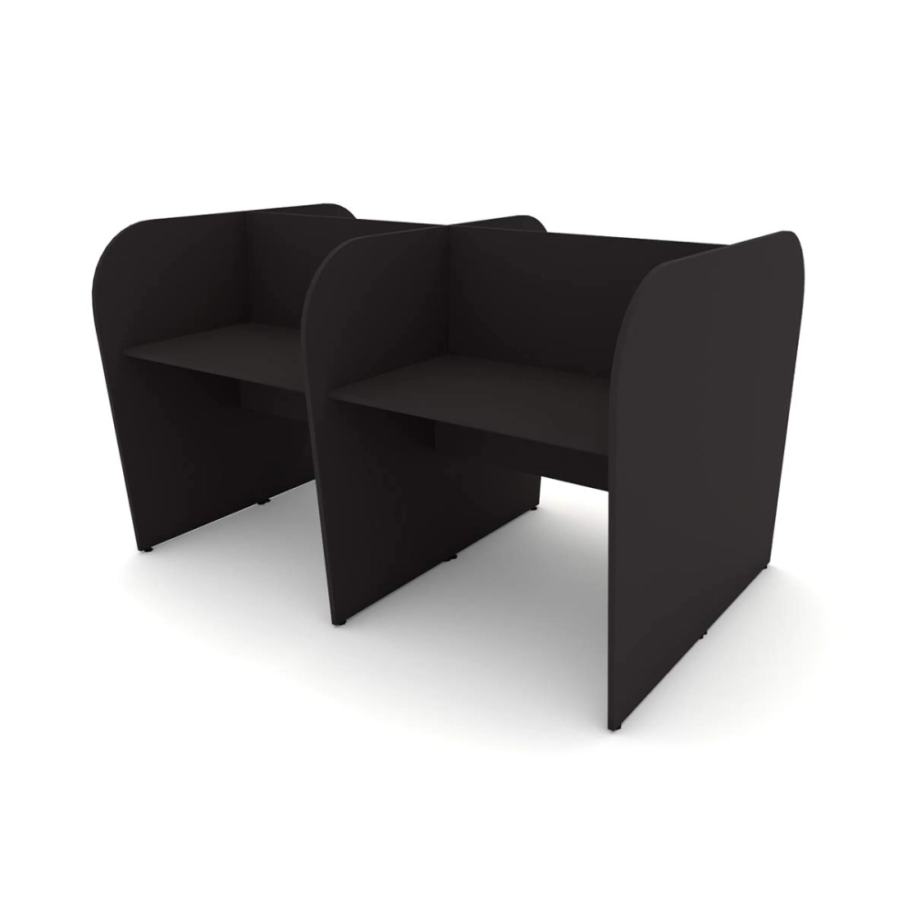 Mesa Dupla Atendimento Call Center 4 Pessoas 1,85m Preto F5 Cor:Preto