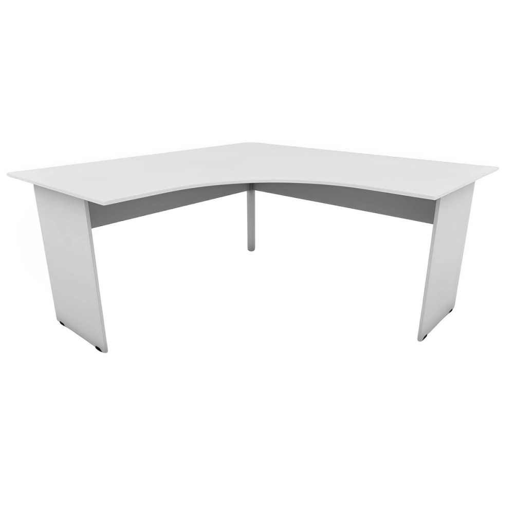 Mesa Escrivaninha em L 160cm x 60cm Pés Painel F5 Office Cor:Cinza