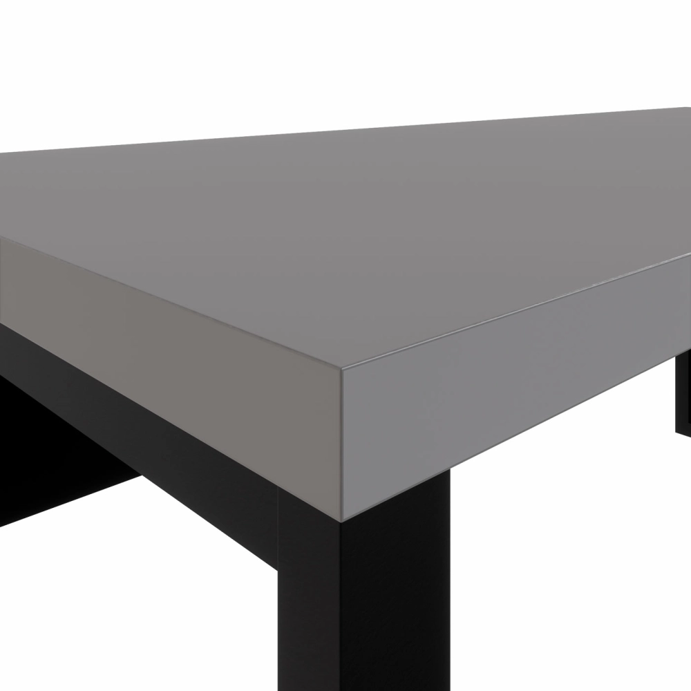 Mesa Escrivaninha Escritório 1,50m x 0,70m Pés Metal F5 Cor:Cinza Sagrado com preto
