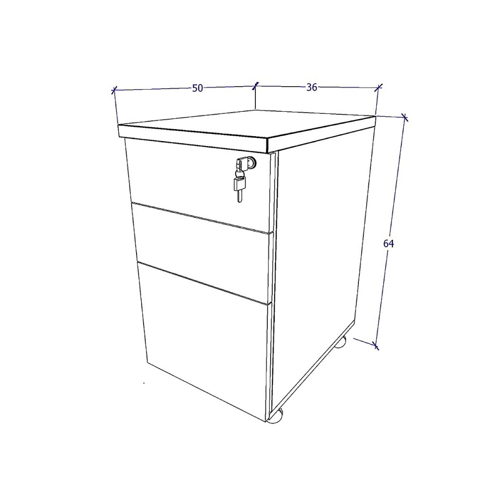 Mesa Escrivaninha Industrial 170cm com Gaveteiro e Pés Metal Cor:Cinza Sagrado com Preto